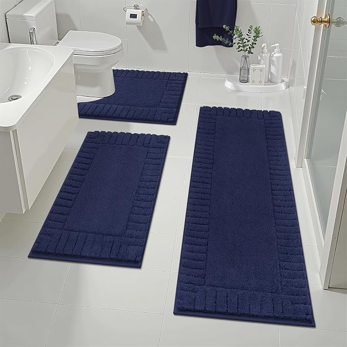 Pauwer Bathroom Rugs Sets 3 Piece Bathroom Shower Rugs by Pauwer