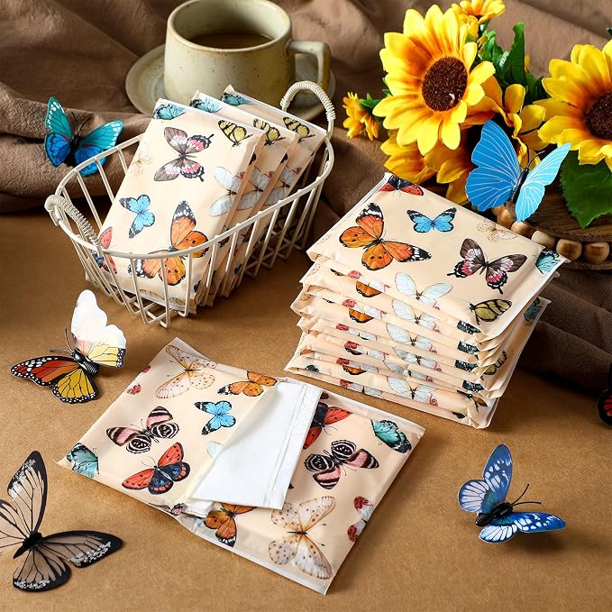 Geyee 50 Packs Tissue Travel Size Facial Paper Napkins Travel Packs Disposable - Image 4