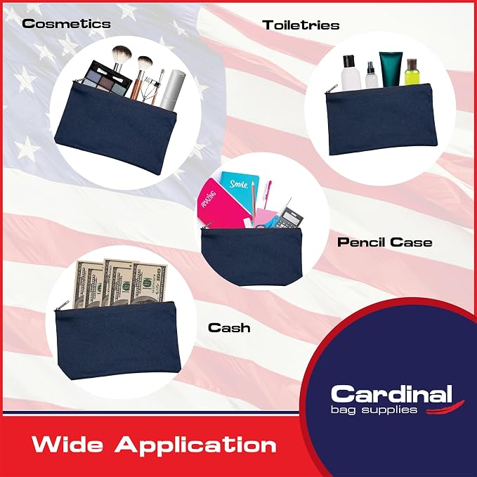 Multipack of 2 Compact Zipper Cloth Pouches, Zipper Bag, Travel Toiletry - Image 4