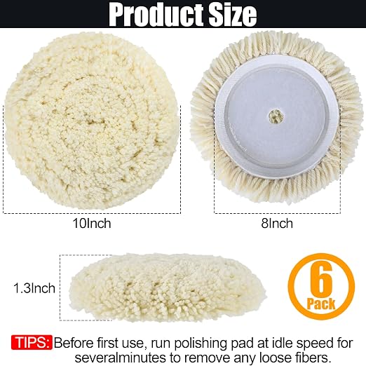6 PCS Wool Buffing Polishing Pads - Image 2