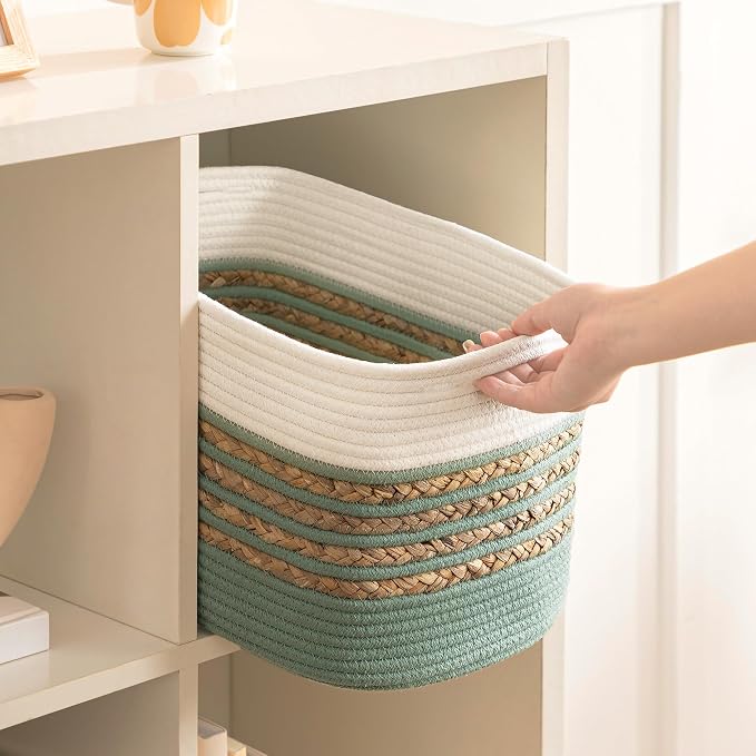 UBBCARE 3 Pack Baskets for Organizing, Woven Storage Baskets for Toys and Towel - Image 6