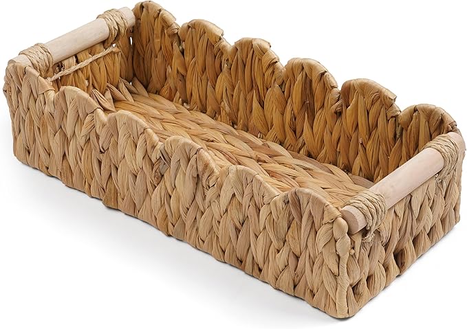 Toilet Paper Storage Basket Bathroom Counter Organizer Wicker Baskets by HOSROOME
