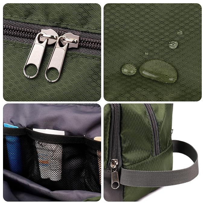 Toiletry Bag for Men Hanging Dopp Kit Water Resistant Shaving Bag Small - Image 4