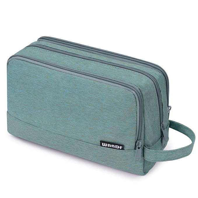 Toiletry Bag for Men Hanging Dopp Kit Water Resistant Shaving Bag Small by WANDF