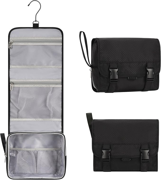 Small Hanging Toiletry Bag for Men and Women, Portable Hanging Organizer for by Relavel