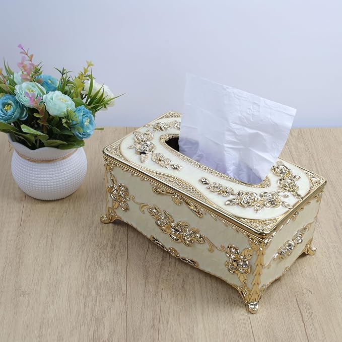 Geesatis Tissue Box Cover, Rectangle Tissue Box Holder, Rectangular Napkin - Image 7