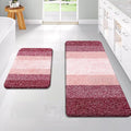 OLANLY Bathroom Rug Set 2 Piece, Soft Absorbent Microfiber Bath Rug Set by OLANLY