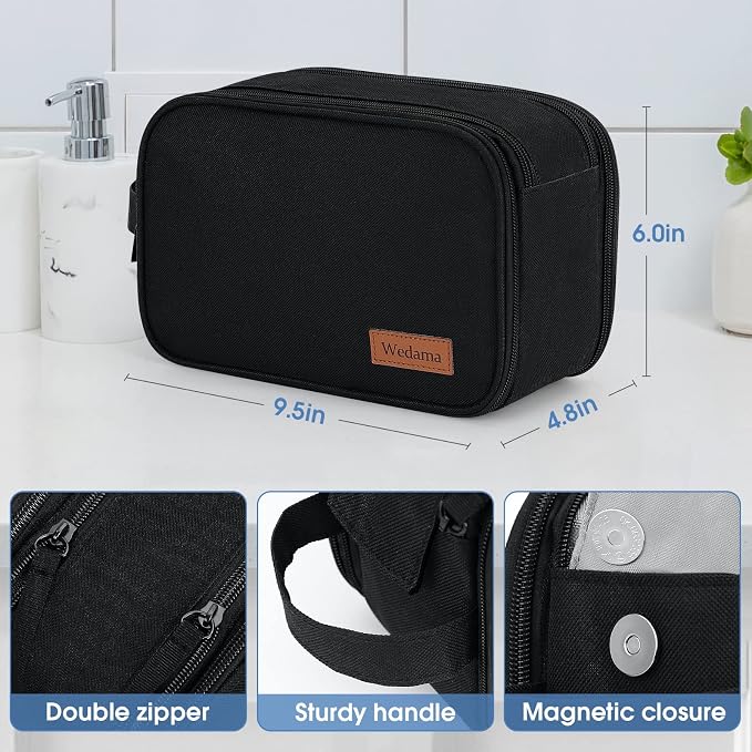 Wedama Toiletry Bag for Men, Handheld Travel Bag, Waterproof Toiletries - Image 2
