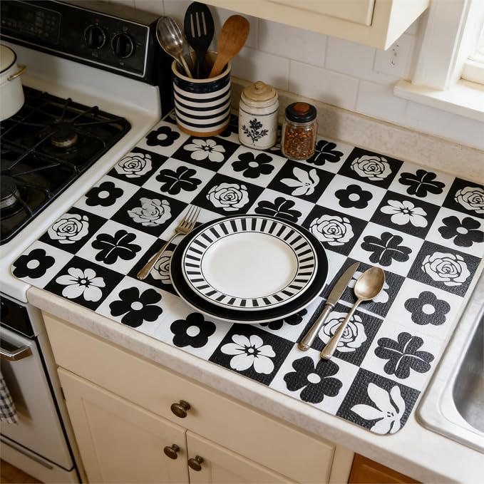 Drawer and Shelf Liner for Kitchen Cabinet, Non Adhesive Anti-Slip Double Layer - Image 3