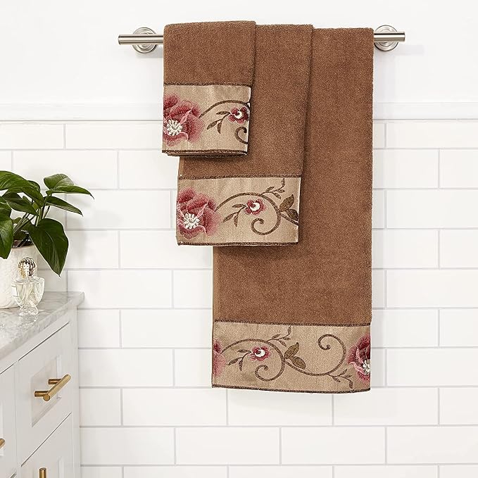 Zahari Home Larrisa Floral Bathroom Towel Set - Image 4