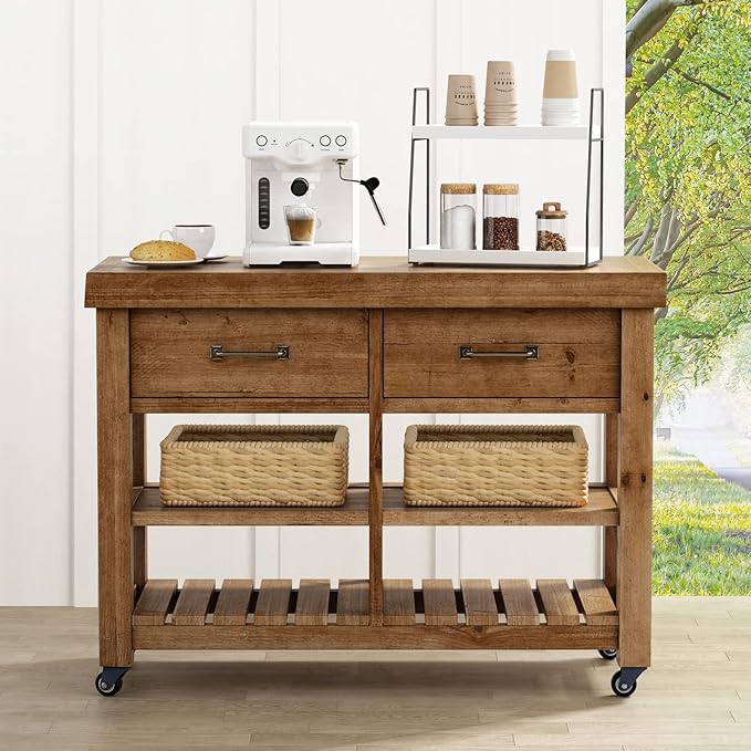 Forbena 2 Tier Bathroom Counter Organizer, Wood Shelf Tray - Image 5