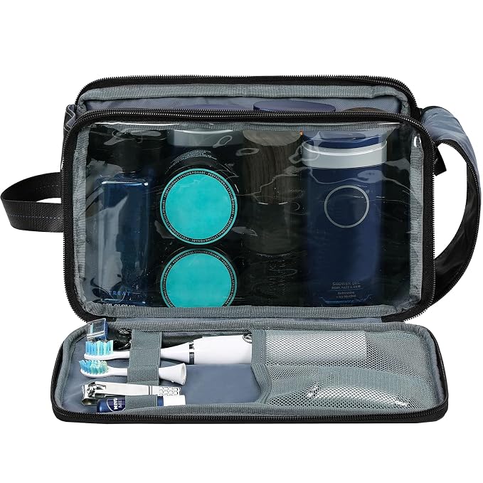 ZEEMO Travel Toiletry Bag for Men, Medium Water-Resistant Double-Sided - Image 2