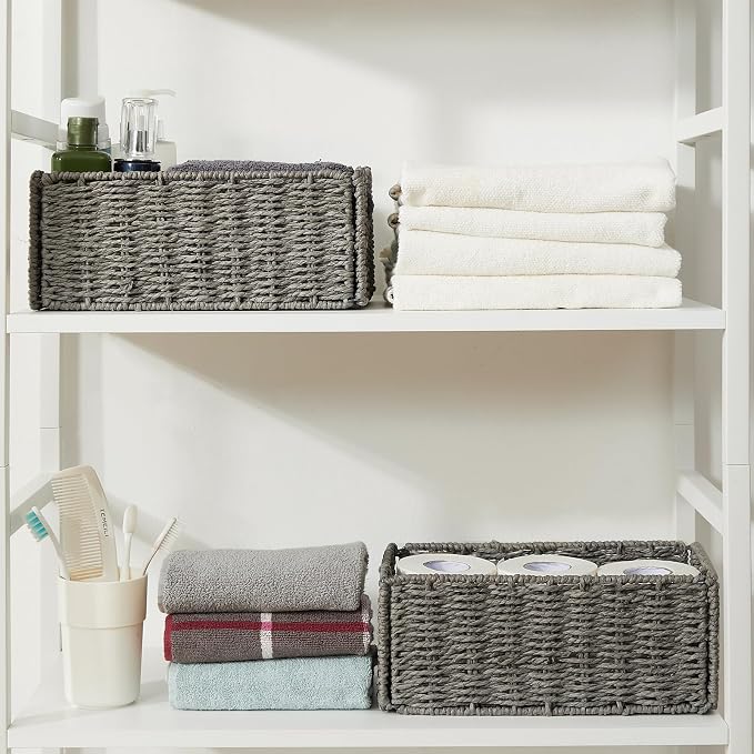 Vagusicc Wicker Storage Basket, Small Storage Baskets - Image 4