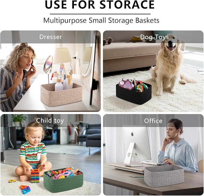 6 Pack Storage Baskets for Shelves, Small Baskets for Shelves, Cute Decorative - Image 7
