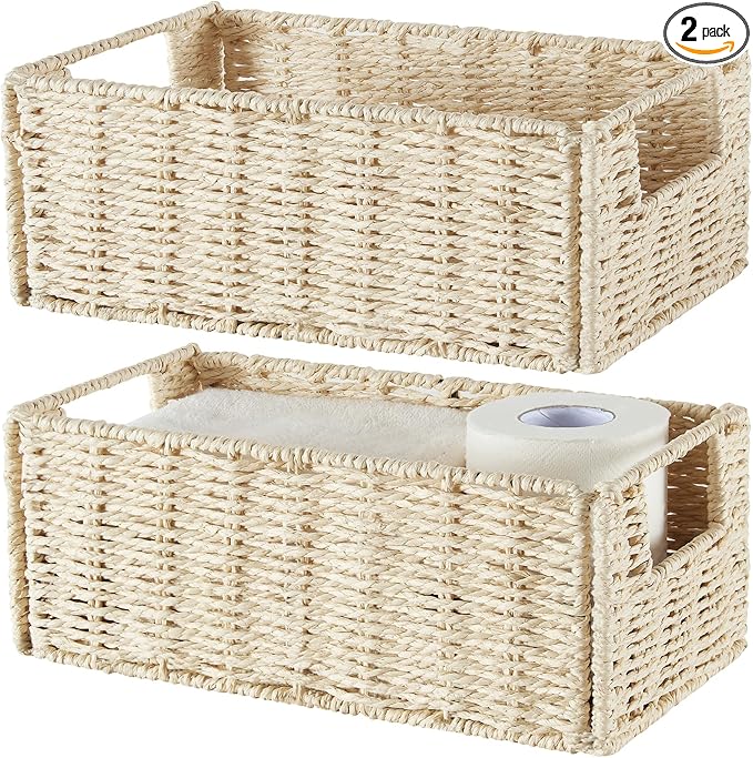 Vagusicc Wicker Storage Basket, Small Storage Baskets by Vagusicc