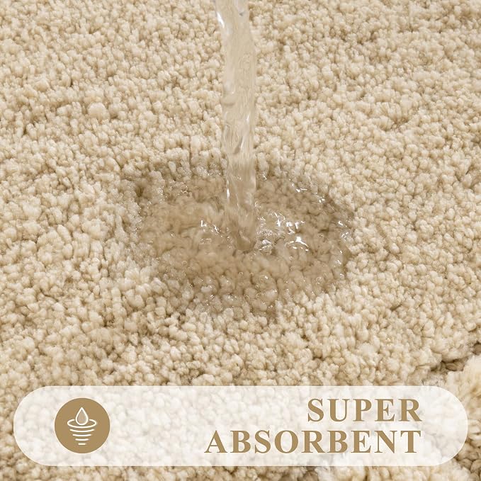 Pauwer Bathroom Rugs Sets 3 Piece Bathroom Shower Rugs - Image 4
