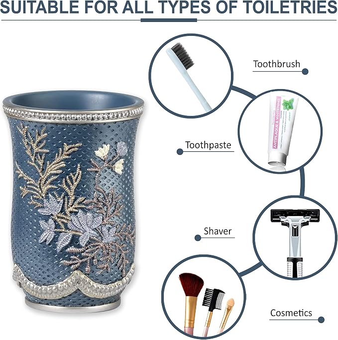 Zahari Home 4pc Capri Bathroom Accessories Sets Modern Classic Soap Dispenser - Image 5