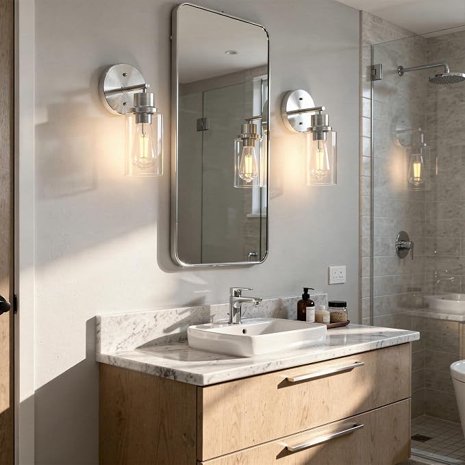 1-Light Bathroom Wall Sconce - Image 7