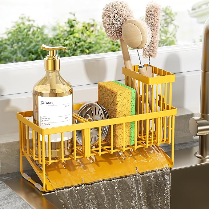 Cisily Yellow Sink Caddy Organzier by CISILYHOMELIFE