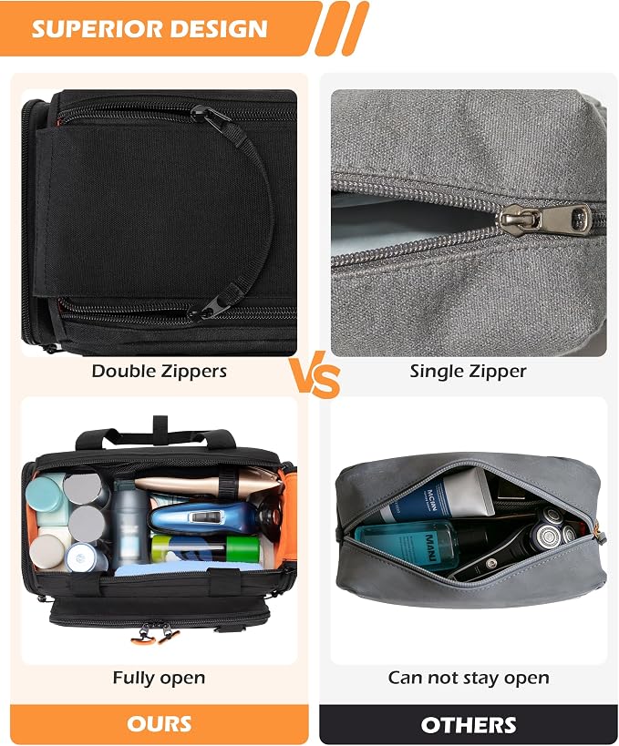 Tactical Travel Toiletry Bag for Men, Extra Large Dopp Kit Organizer - Image 5
