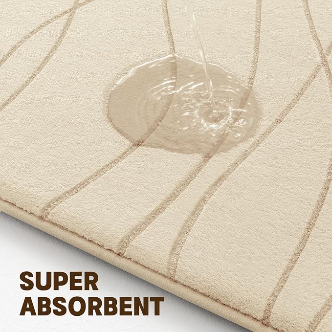 YIHOUSE Memory Foam Bathroom Rug Sets 2 Piece, Ultra Absorbent Bath Mat - Image 5