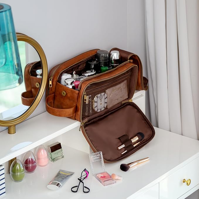 Elviros Toiletry Bag for Men, Large Travel Shaving Dopp Kit Water-resistant - Image 9