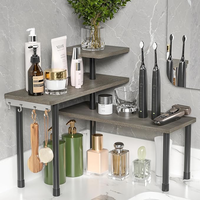 ZHWS Kitchen Countertop Organizer, Bathroom Counter Organizer, Adjustable 3 - Image 4