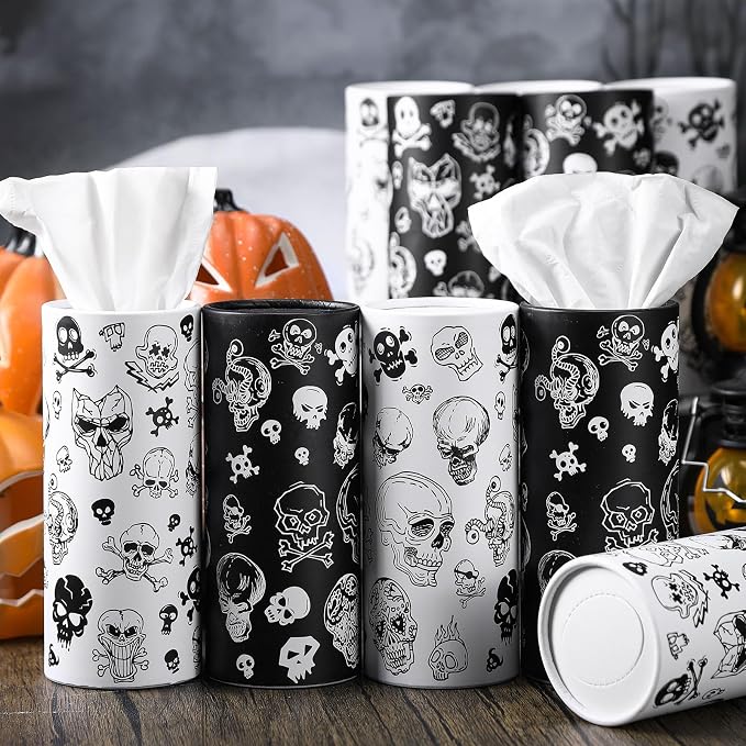 Fourluoo 12 Pack Skull Cylinder Tissues - Image 7
