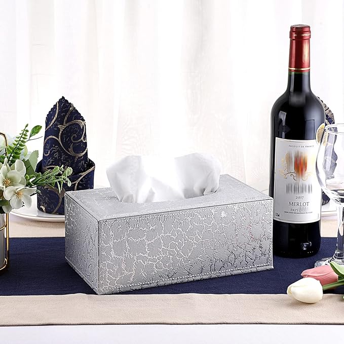Sumnacon Rectangular Leather Tissue Box Cover - Image 6