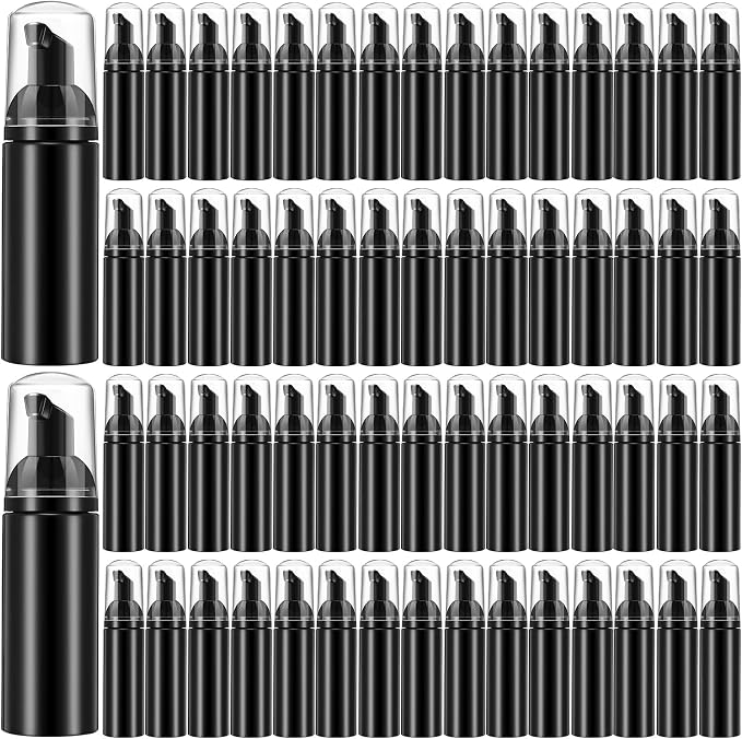 70 Pcs 2 oz Plastic Foam Soap Dispensers Refillable Lash Shampoo Bottles by Boao