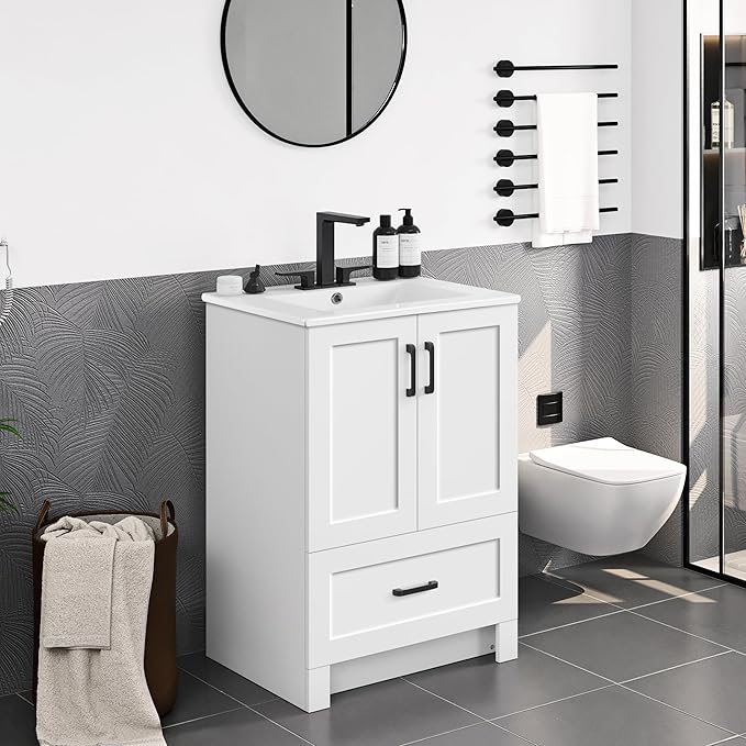 Yaheetech 24.5" Modern Bathroom Vanity by Yaheetech