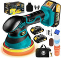 Cordless Car Buffer Polisher kit 6-Speed Orbital Design, LED Display, by Niusken
