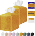 Tissue Box Holder Cover Square Tissue Cube Cover PU Leather Tissue Organizer by DecorateYourHome