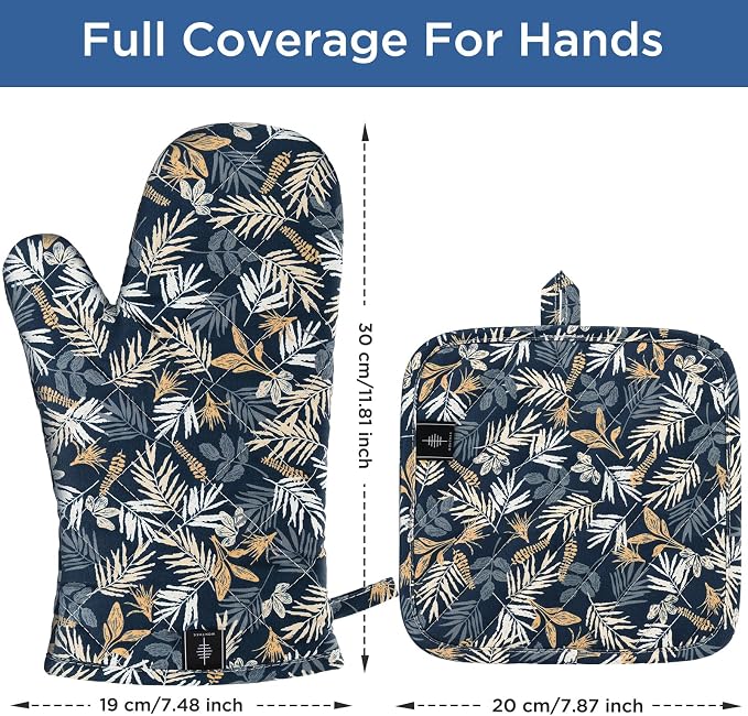 Oven Gloves Heat Resistant Potholder Set Oven Gloves - Image 2