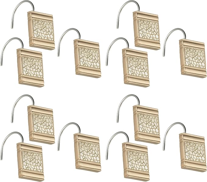 Zahari Home 13pc Sinatra Bathroom Shower Curtain Set - Image 5