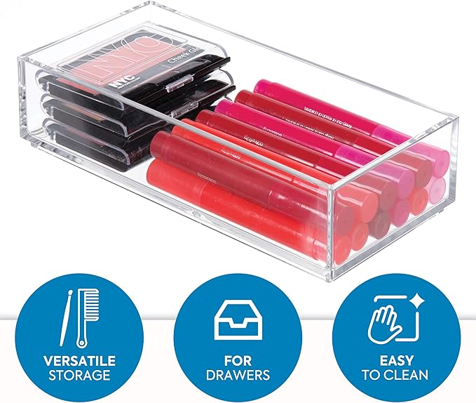 iDesign Clarity Plastic Drawer Organizer - Image 2