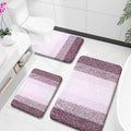 OLANLY Bathroom Rugs Sets 3 Piece, Soft Absorbent Microfiber Bath Mats and by OLANLY