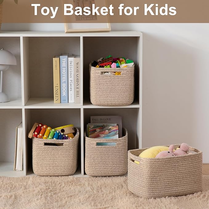 Storage Baskets for Organizing, Woven Decorative Baskets for Shelves - Image 6