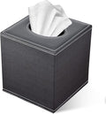 Tissue Box Cover, PU Leather Tissue Box Holder Square Box Covers by LADSTAG