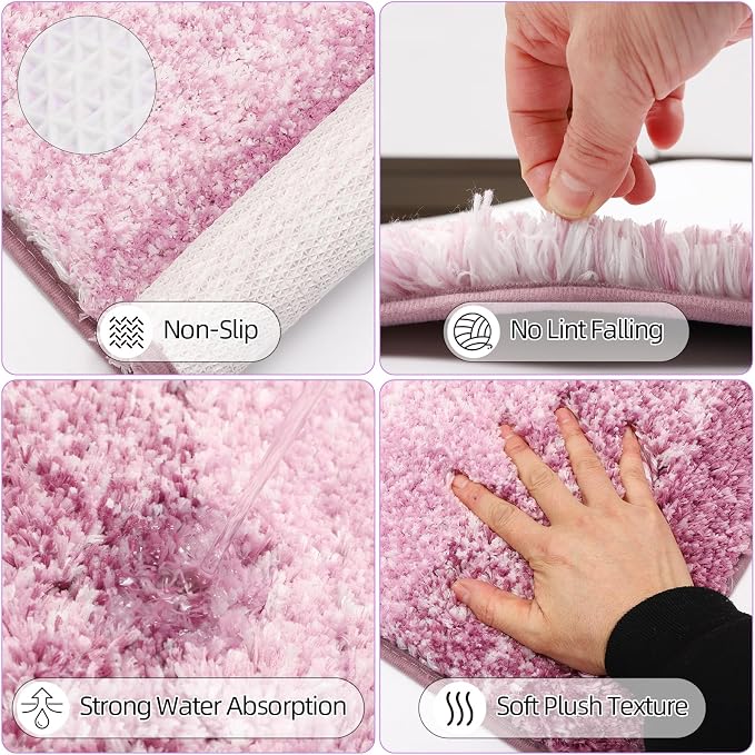 32PCS Bathroom Sets with Shower Curtain and Rugs Purple Bathroom Accessories - Image 4
