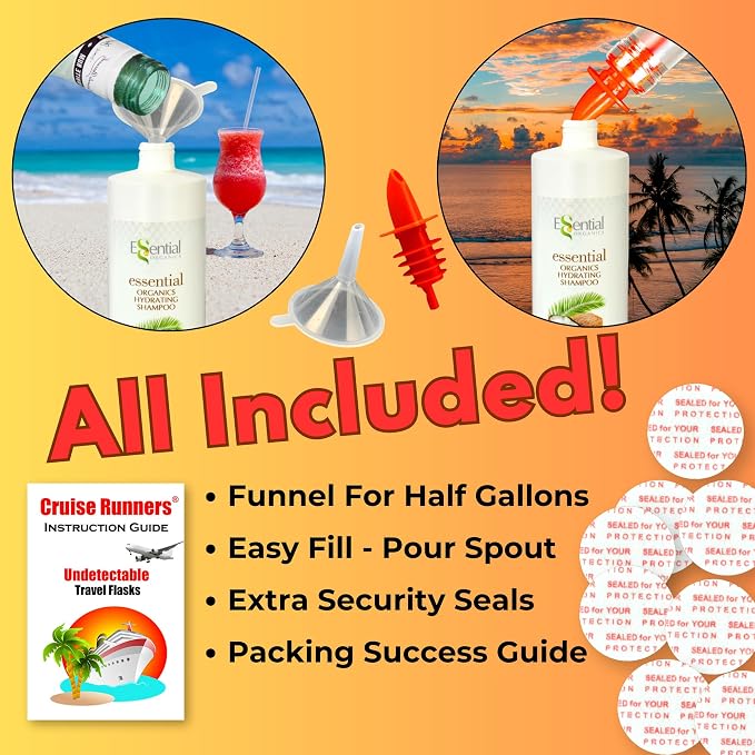 Fake Shampoo & Conditioner By CRUISE RUNNERS Hidden Liquor Alcohol Flasks - Image 8