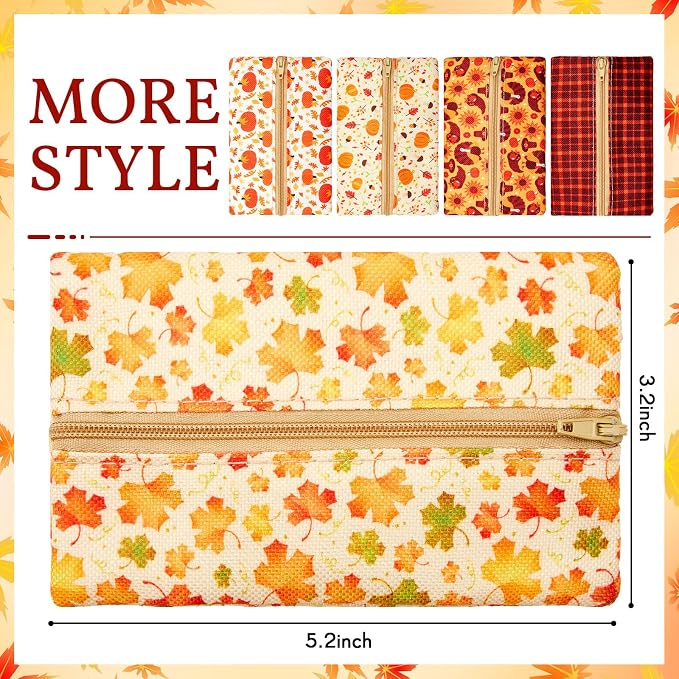 Sherr 5 Pieces Tissues Purse Pocket Tissue Holder Reusable Travel Tissue Pouch - Image 3