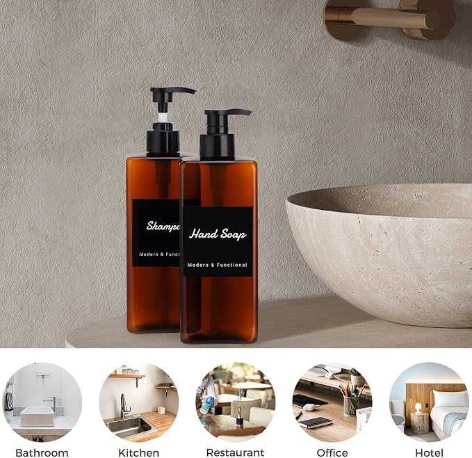 Suream Amber Shampoo and Conditioner Dispenser - Image 6