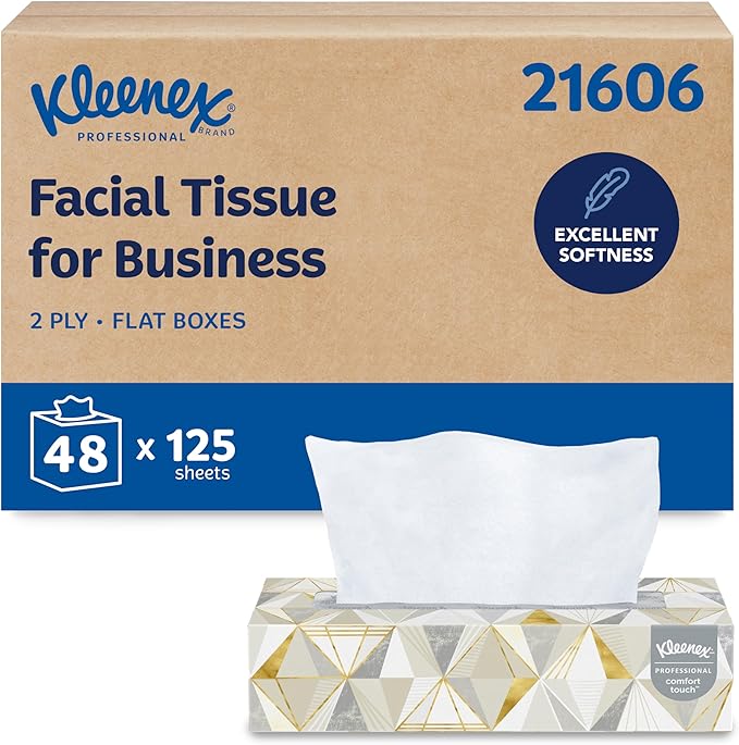 Kleenex Professional Facial Tissue, Flat Boxed Format, Designed by Kleenex%C2%AE