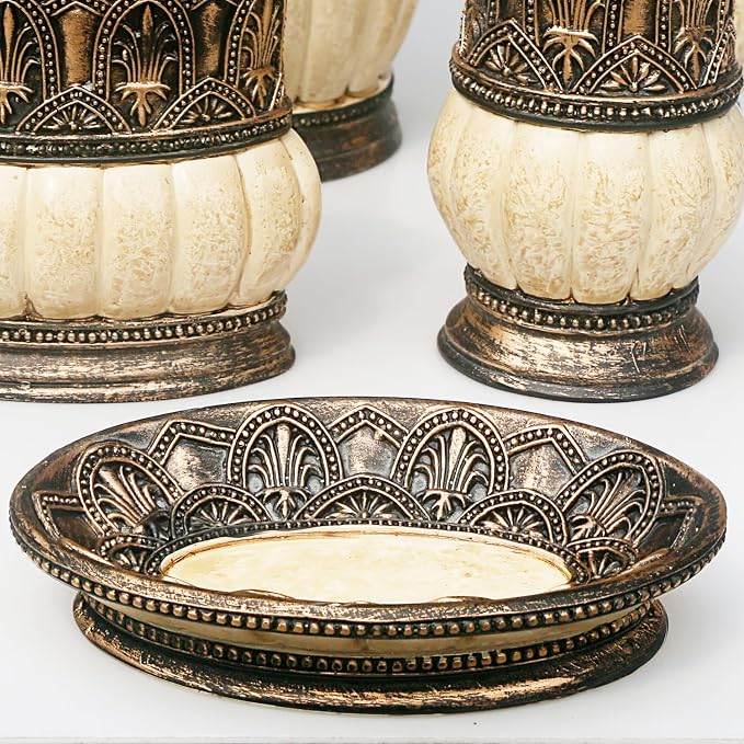 6 Pieces Pumkins Bathroom Accessories Set Including Trash Can, Toothbrush - Image 5