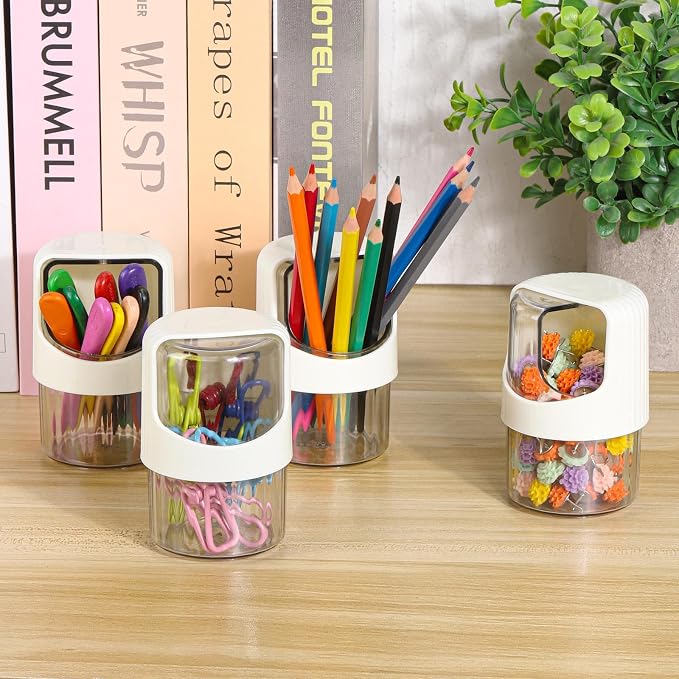 Tbestmax 4 Pack Rotating Qtip Holder Dispenser - Image 5