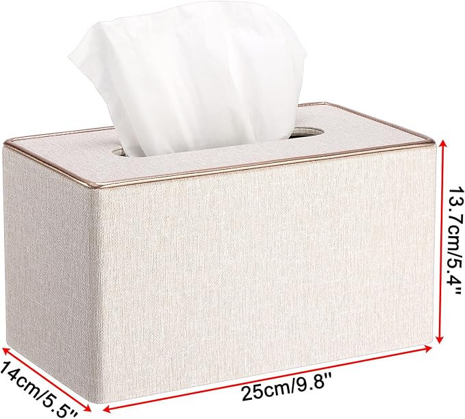 Sumnacon Rectangular Linen Tissue Box Cover - Image 5