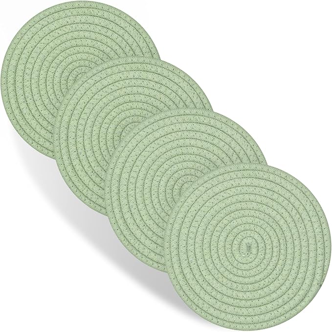 Trivets for Hot Dishes, 4 Pot Holders for Kitchen, Heat Resistant Mats for by Dakartoon