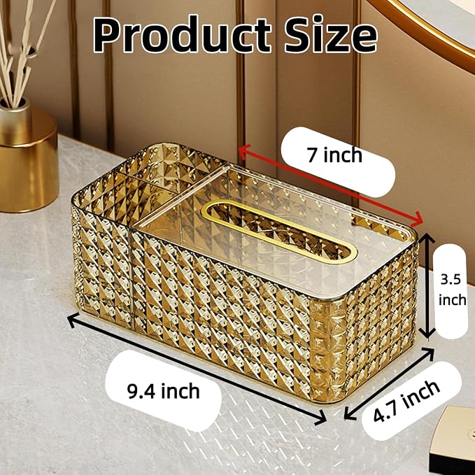 Tissue Box Cover Rectangle, Tissue Holder Napkin Dispenser - Image 2