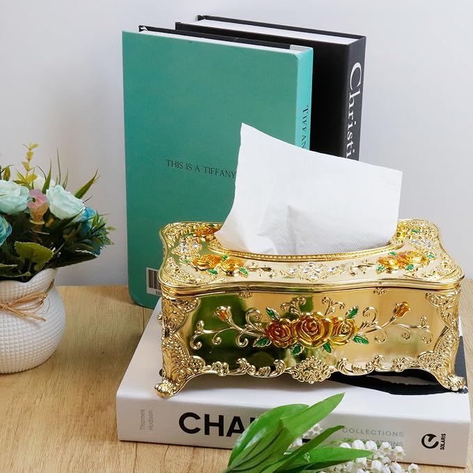 9.45"x5.43"x3.94" Luxurious Rose Tissue Box - Image 4